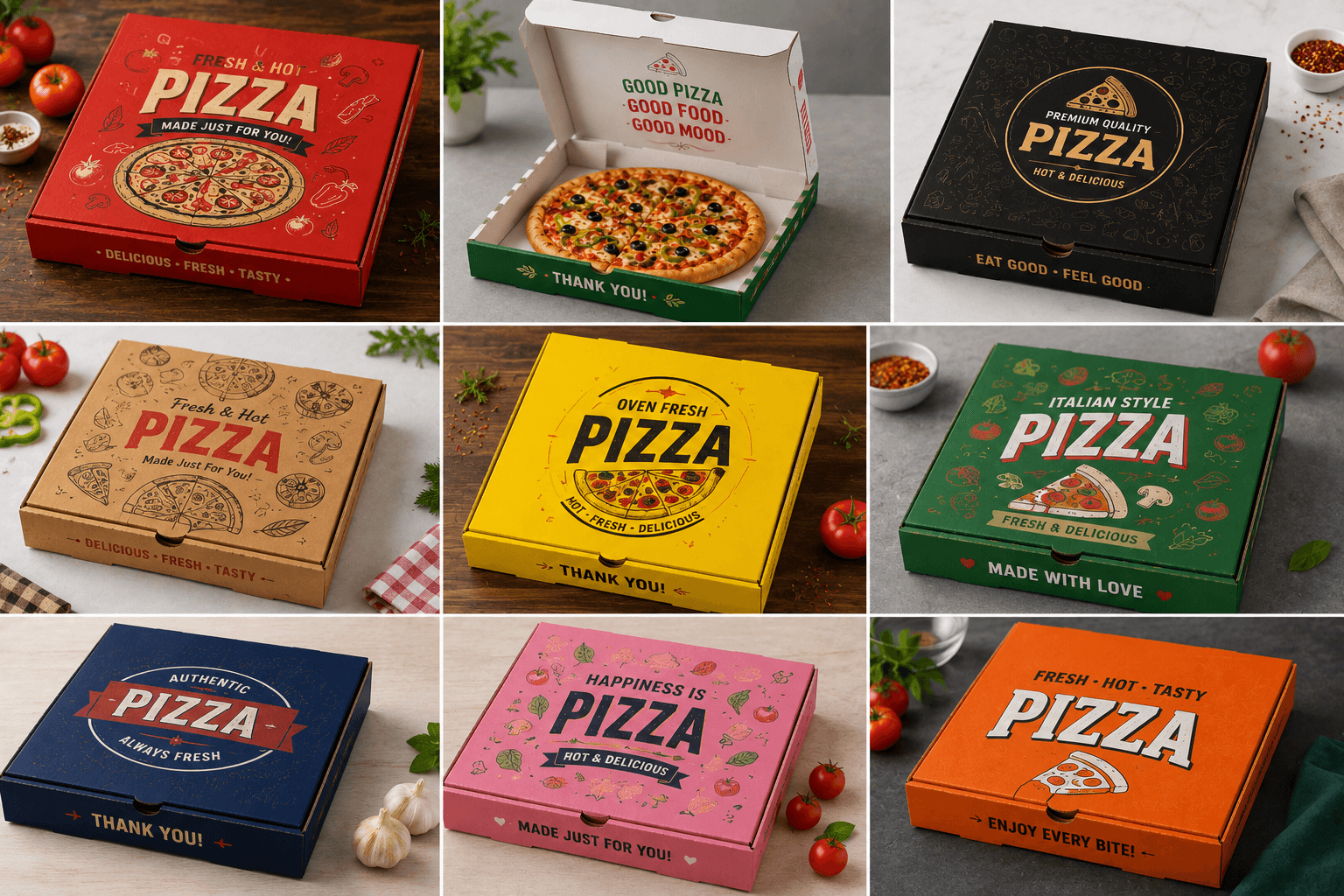 Pizza Boxes: The Perfect Packaging Solution for Fresh and Hot Pizzas