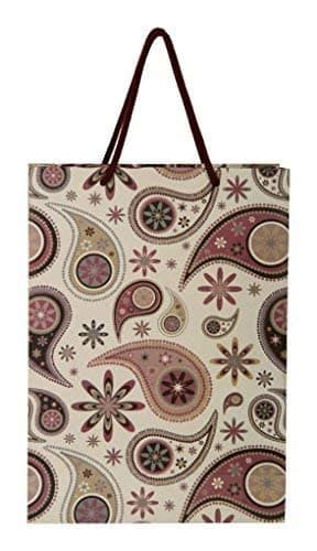 Multicolor Mehndi Design Gift Bags For Gifting, Weddings, Birthday,Holiday Presents(28x20x7.5 Cm)
