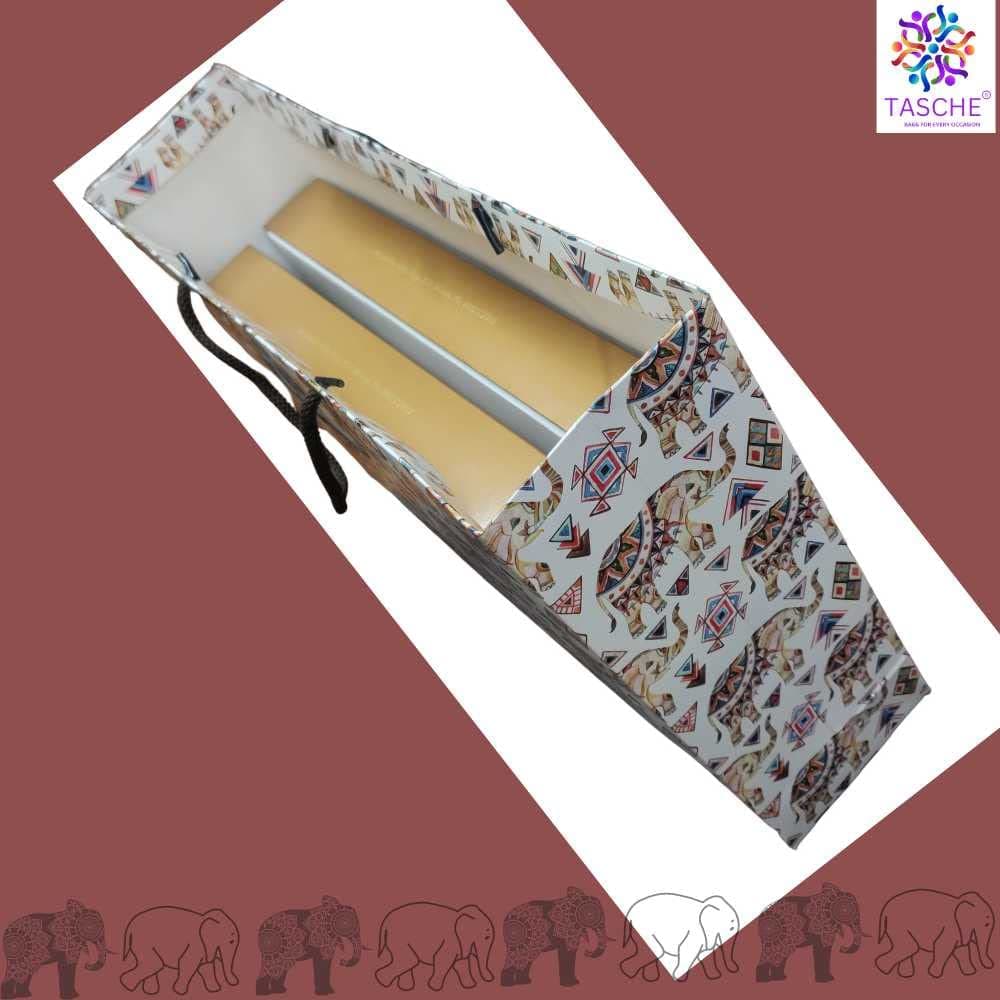 Multicolor Elephant Design Gift Bags For Gifting, Weddings, Birthday, Holiday Presents (40.64x10.16x30.48 Cm)