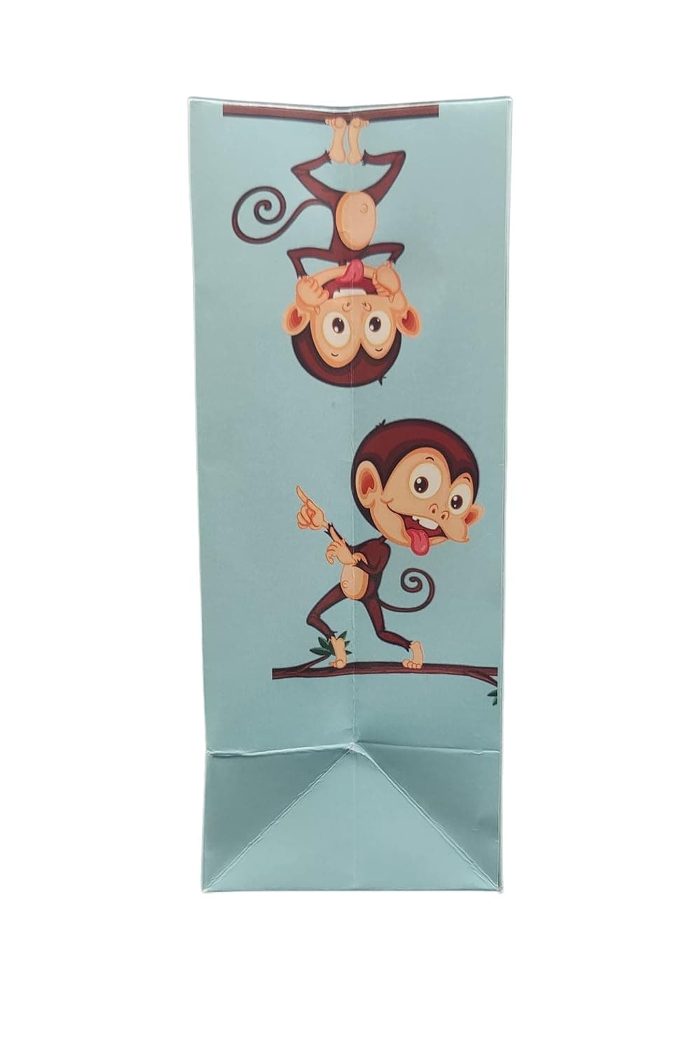 Multicolor Monkey Theme Birthday Bag Gift Bags For Gifting | Weddings | Birthday | Holiday Presents (10x7x4 Inch)