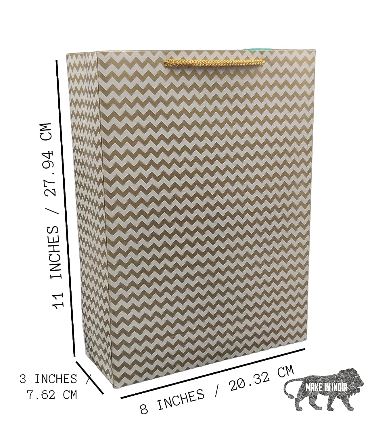 Multicolor Bags With Waves Design For Gifting (28 x20x7.6 Cm)