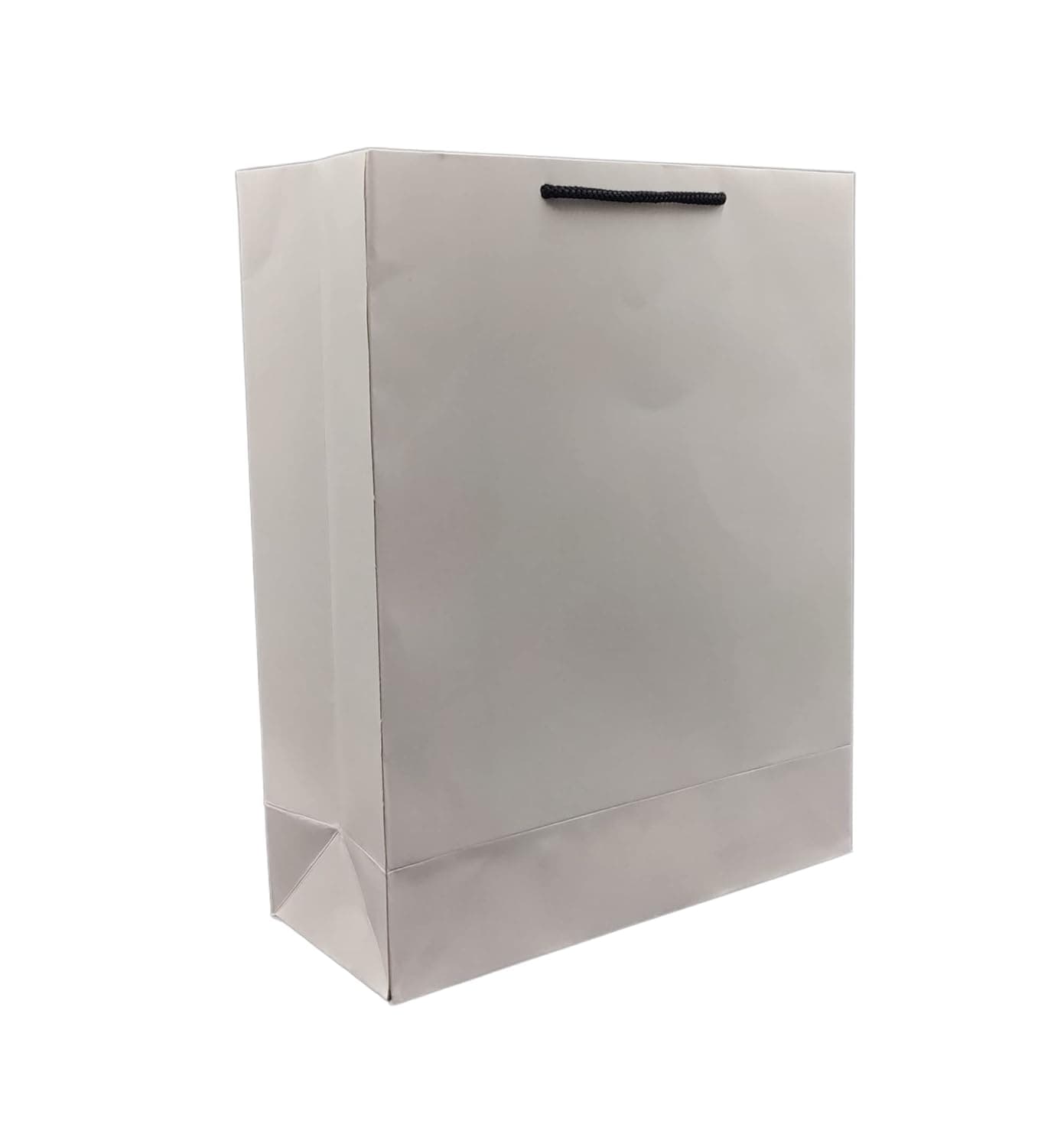 White Medium Gift Bags For Gifting, Weddings, Birthday,Holiday Presents (12x9.5x4 Inch)