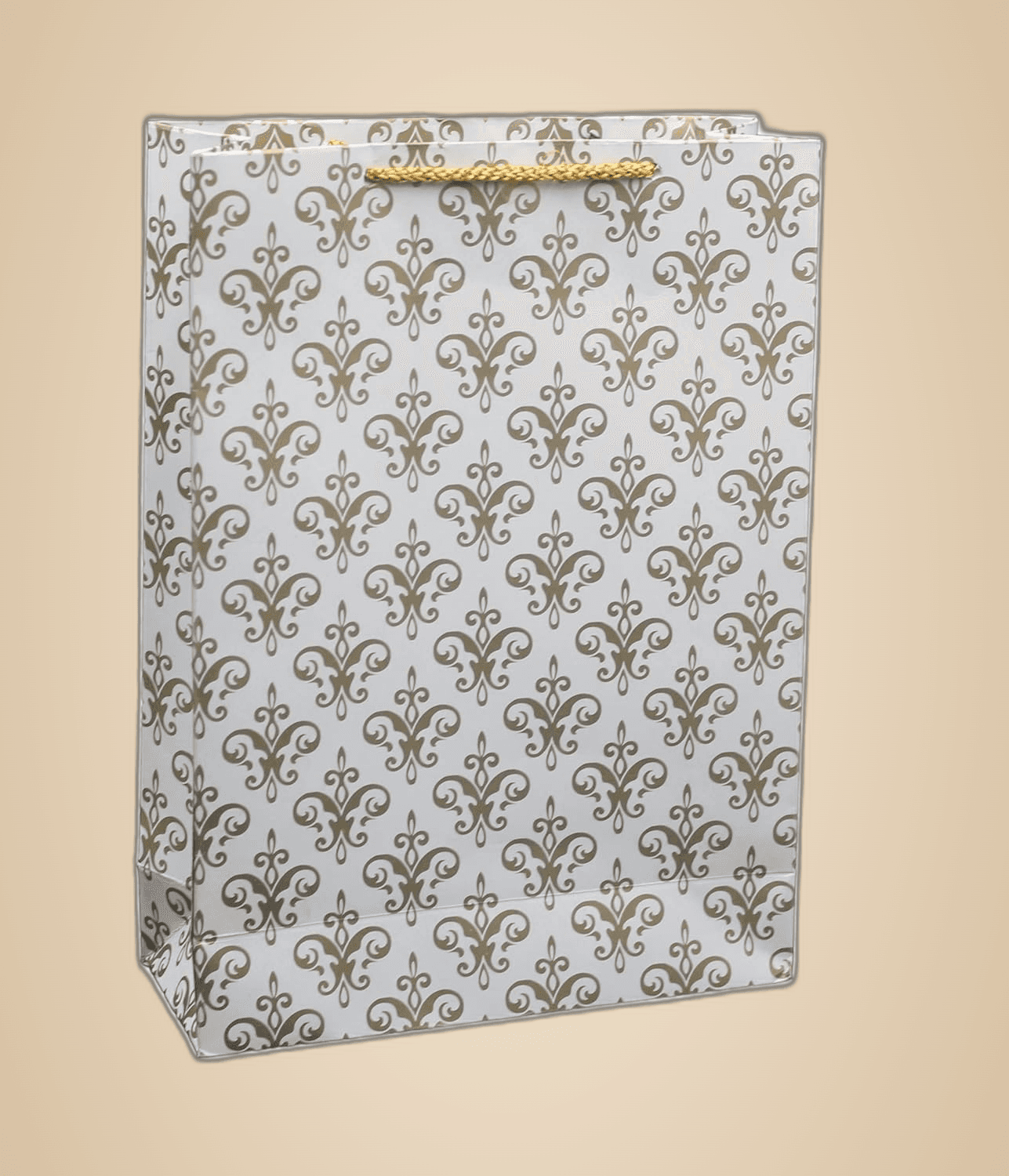 Gold Victoria Crown Design Gift Bags For Gifting | Weddings | Birthday | Holiday Presents (11x8x3 Inch)