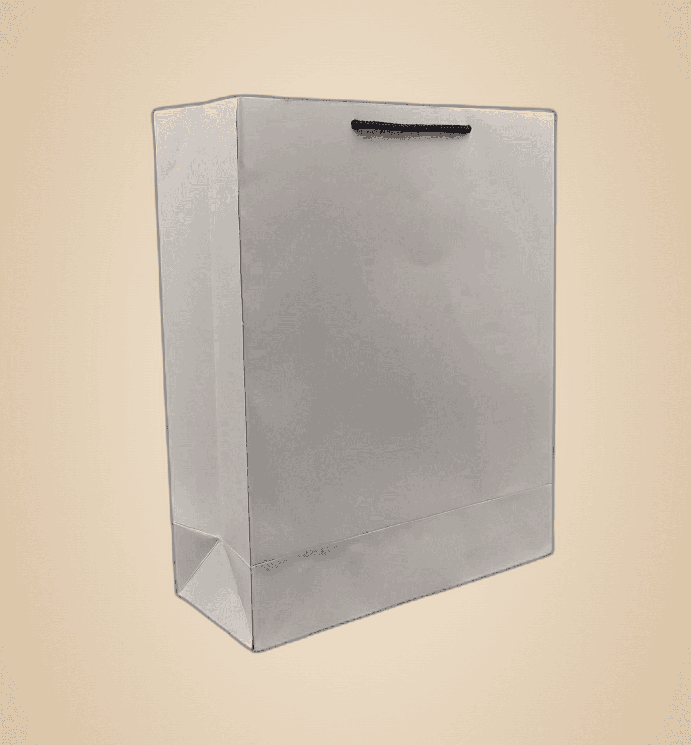 White Medium Gift Bags For Gifting, Weddings, Birthday,Holiday Presents (12x9.5x4 Inch)