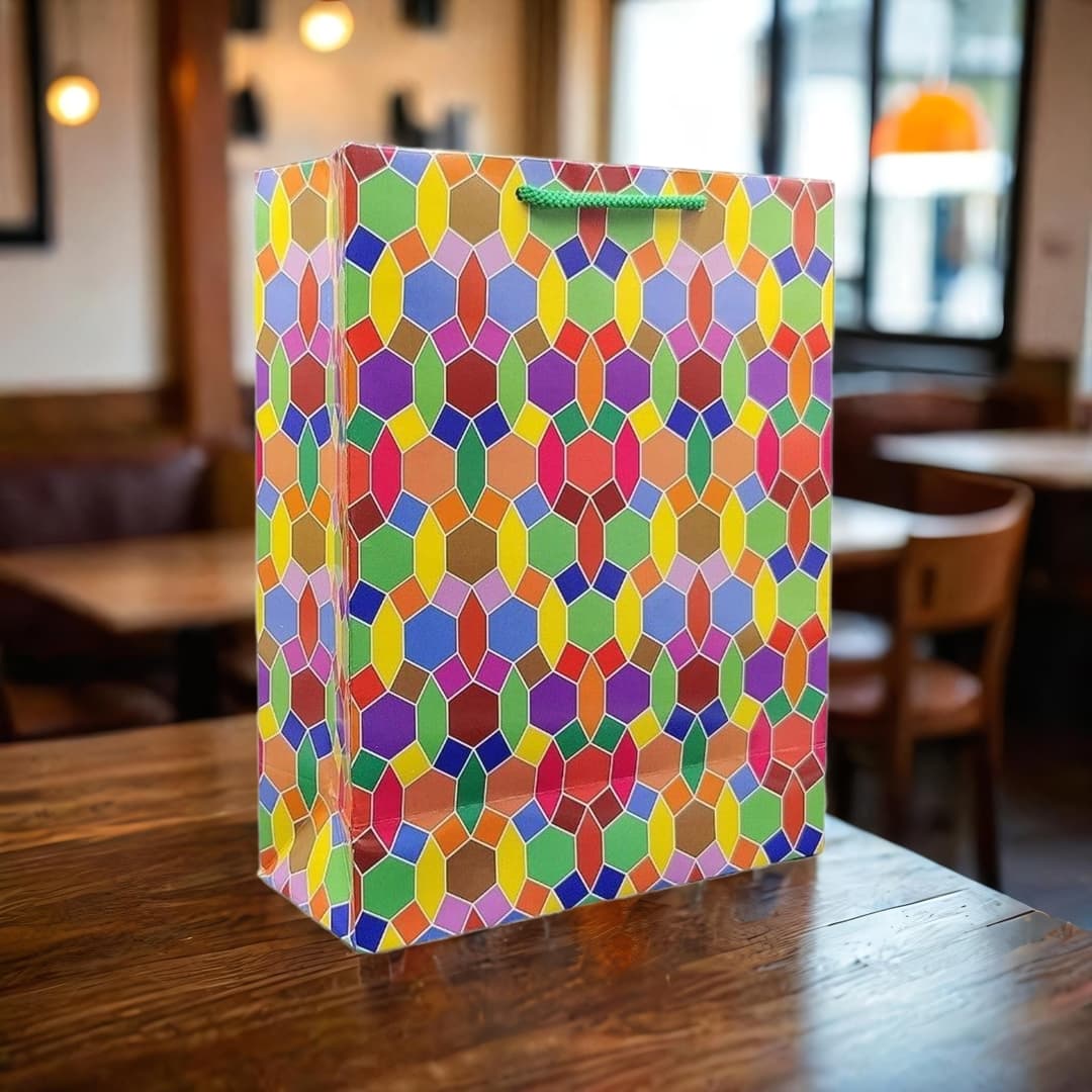 Multicolor Kalideo Medium Gift Bags For Gifting | Weddings | Birthday | Holiday Presents (12x9.5x4 Inch)