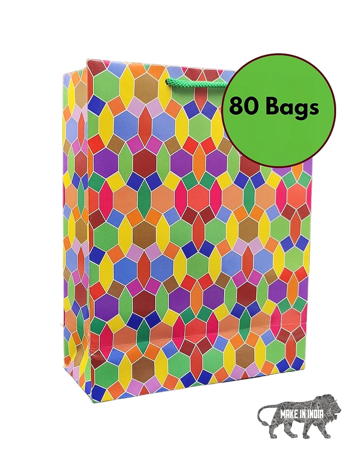 Multicolor Kalideo Medium Gift Bags For Gifting | Weddings | Birthday | Holiday Presents (12x9.5x4 Inch)