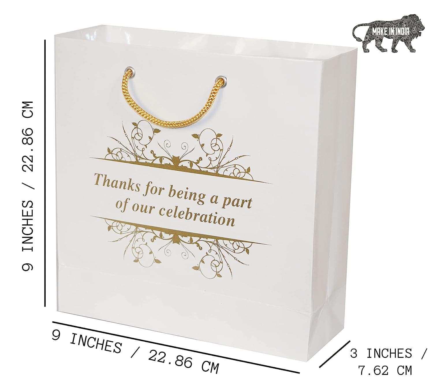 Multicolor Gifting Paper Bag (7.5x23x22 Cm)