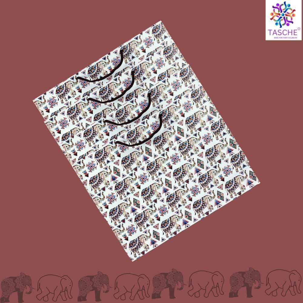 Multicolor Elephant Design Gift Bags For Gifting, Weddings, Birthday, Holiday Presents (40.64x10.16x30.48 Cm)