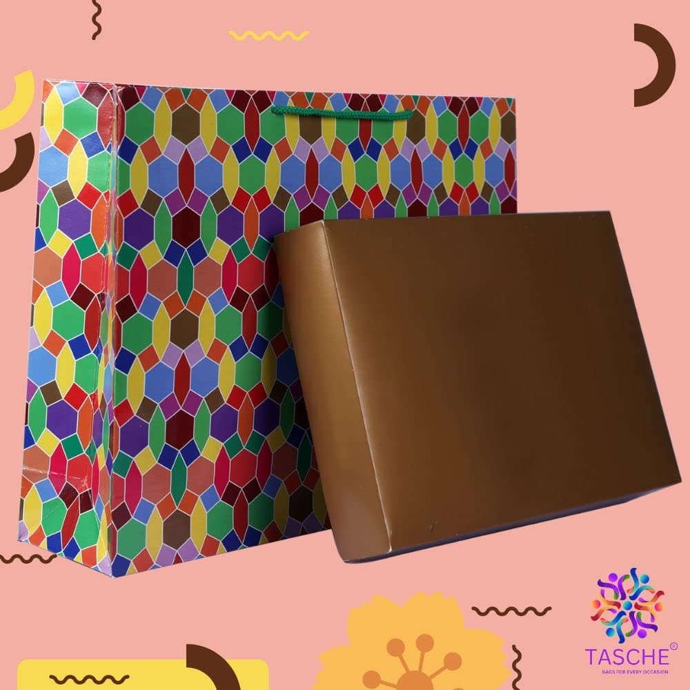 Multicolor Kalideo Big Bag Gift Bags For Gifting | Weddings | Birthday | Holiday Presents (12x15.5x4 Inch)
