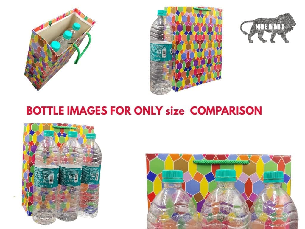 Multicolor Kalideo Medium Gift Bags For Gifting | Weddings | Birthday | Holiday Presents (12x9.5x4 Inch)