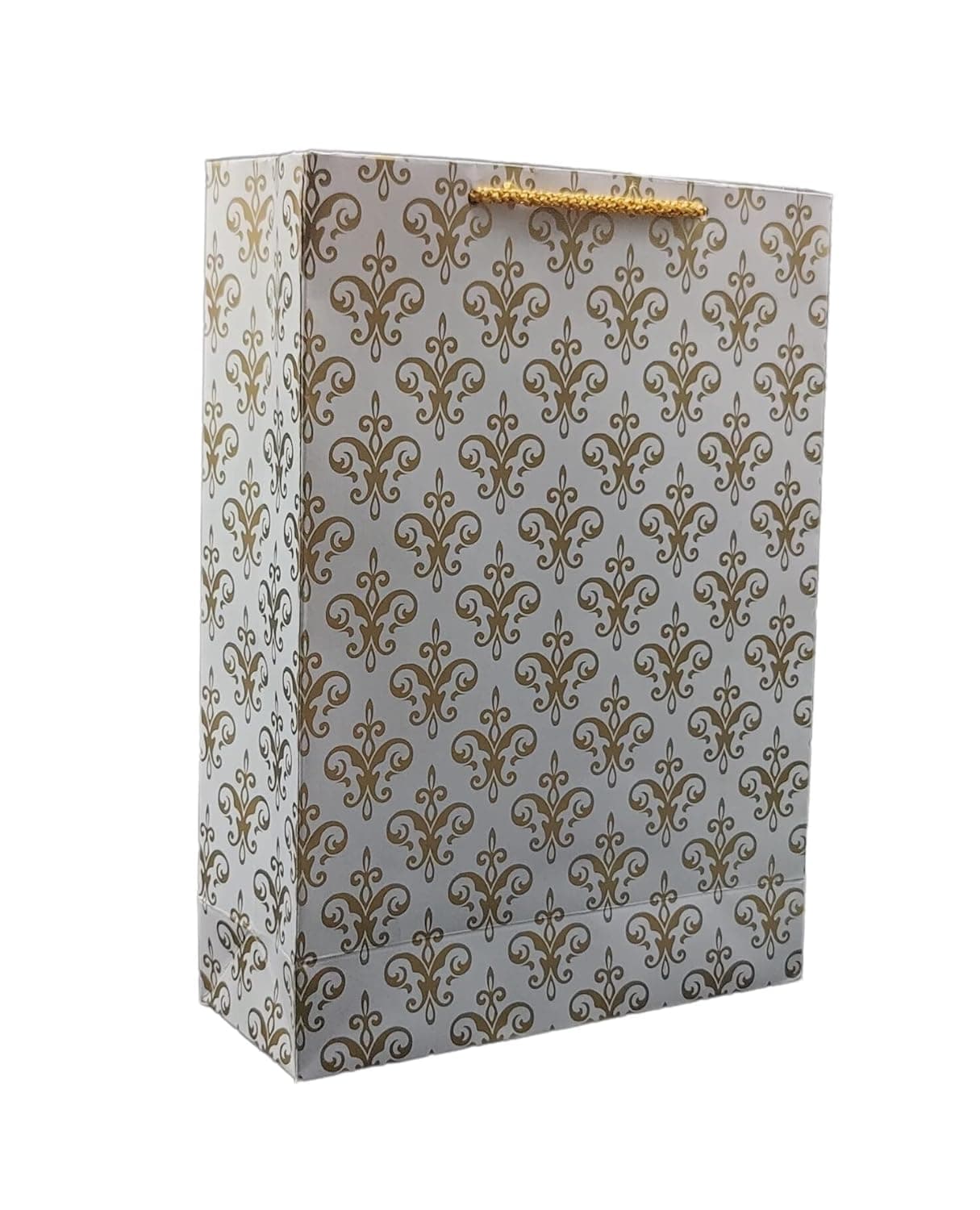 Gold Victoria Crown Design Gift Bags For Gifting | Weddings | Birthday | Holiday Presents (11x8x3 Inch)