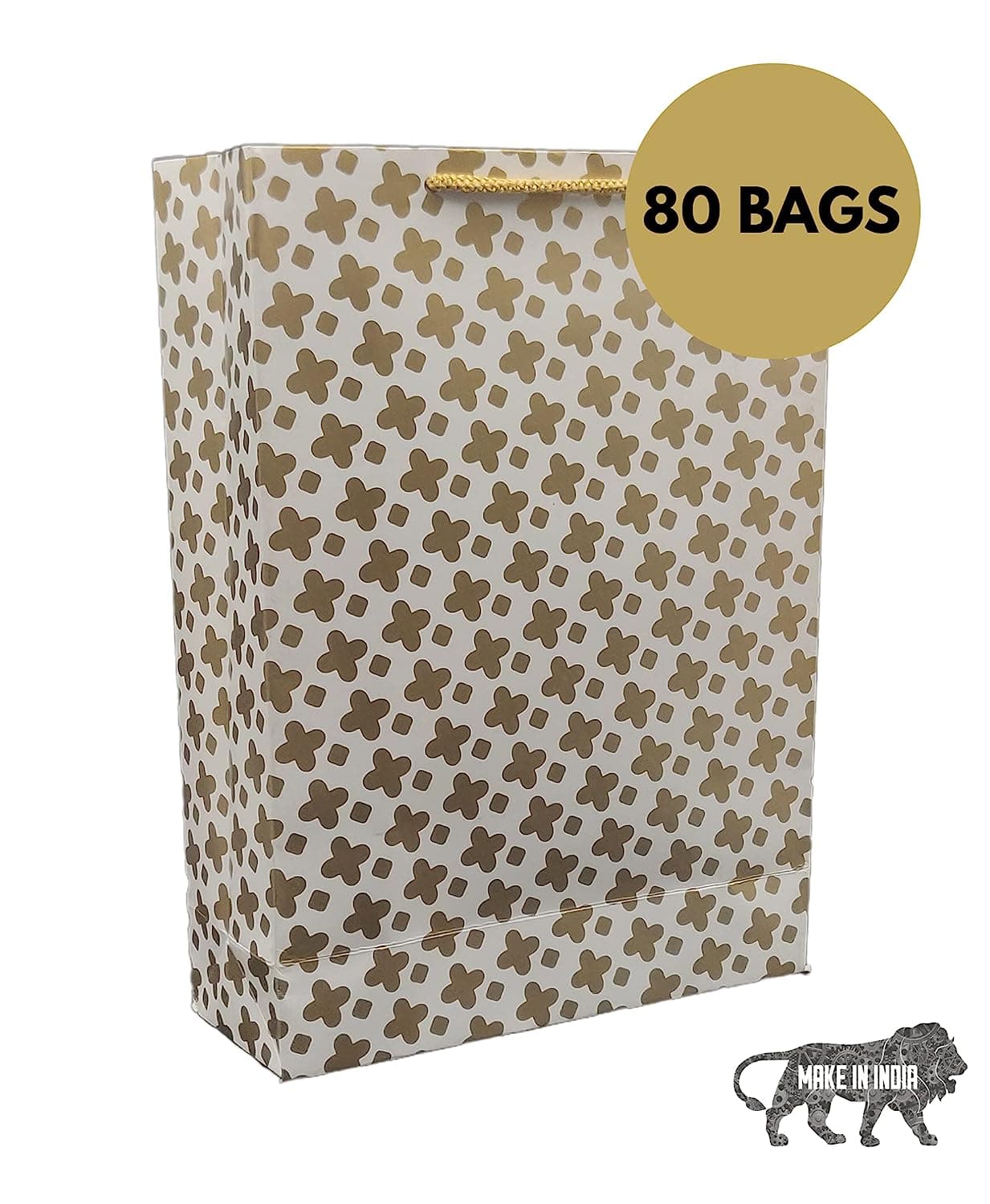 Multicolor Paper Bags For Gifting, Weddings, Birthday, Holiday Presents With Star Design (28 x20x7.6 Cm)