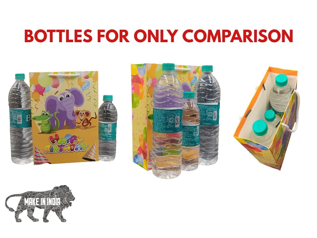 Multicolor Elephant Theme Paper Bag For Birthday Gift