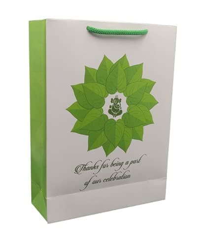 Green Big Paper Gift Bags For Baby Shower Return Gift, Small Presents, Weddings, Birthday, Holiday Presents (11x8x3 Inch)