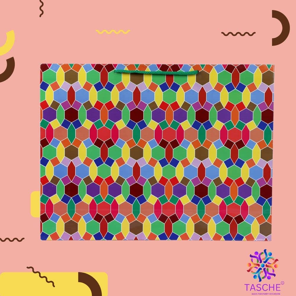 Multicolor Kalideo Big Bag Gift Bags For Gifting | Weddings | Birthday | Holiday Presents (12x15.5x4 Inch)