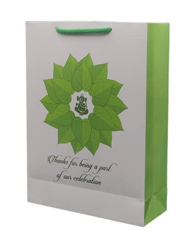 Green Big Paper Gift Bags For Baby Shower Return Gift, Small Presents, Weddings, Birthday, Holiday Presents (11x8x3 Inch)
