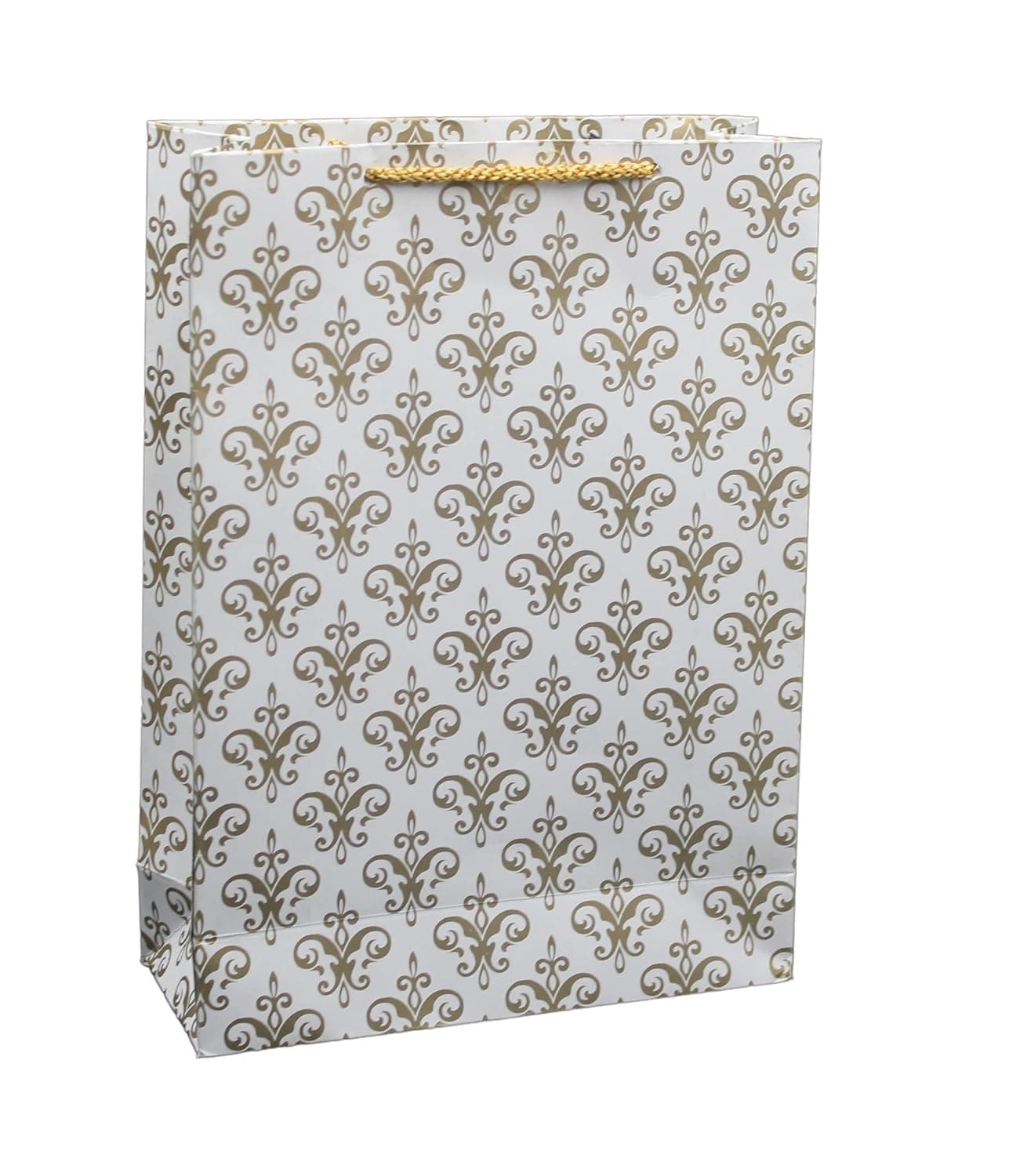 Gold Victoria Crown Design Gift Bags For Gifting | Weddings | Birthday | Holiday Presents (11x8x3 Inch)
