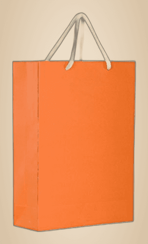 Orange Gift Bags For Gifting, Weddings, Birthday,Holiday Presents (28x20x7.5 Cm)