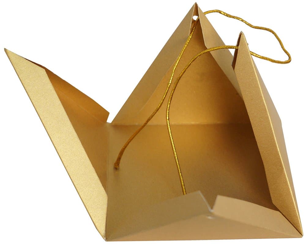 Multicolor Pyramid Chocolate Paper Bags (11.9x 11.9x 13.9 Cm) (Pack Of 10)