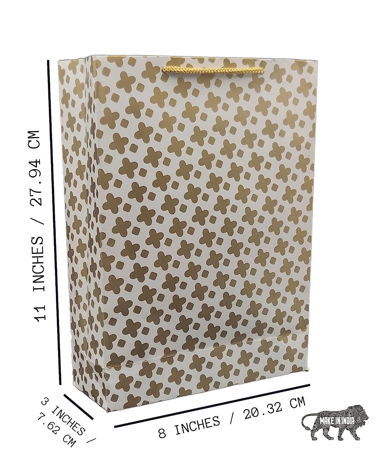 Multicolor Paper Bags For Gifting, Weddings, Birthday, Holiday Presents With Star Design (28 x20x7.6 Cm)