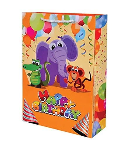 Multicolor Elephant Theme Paper Bag For Birthday Gift