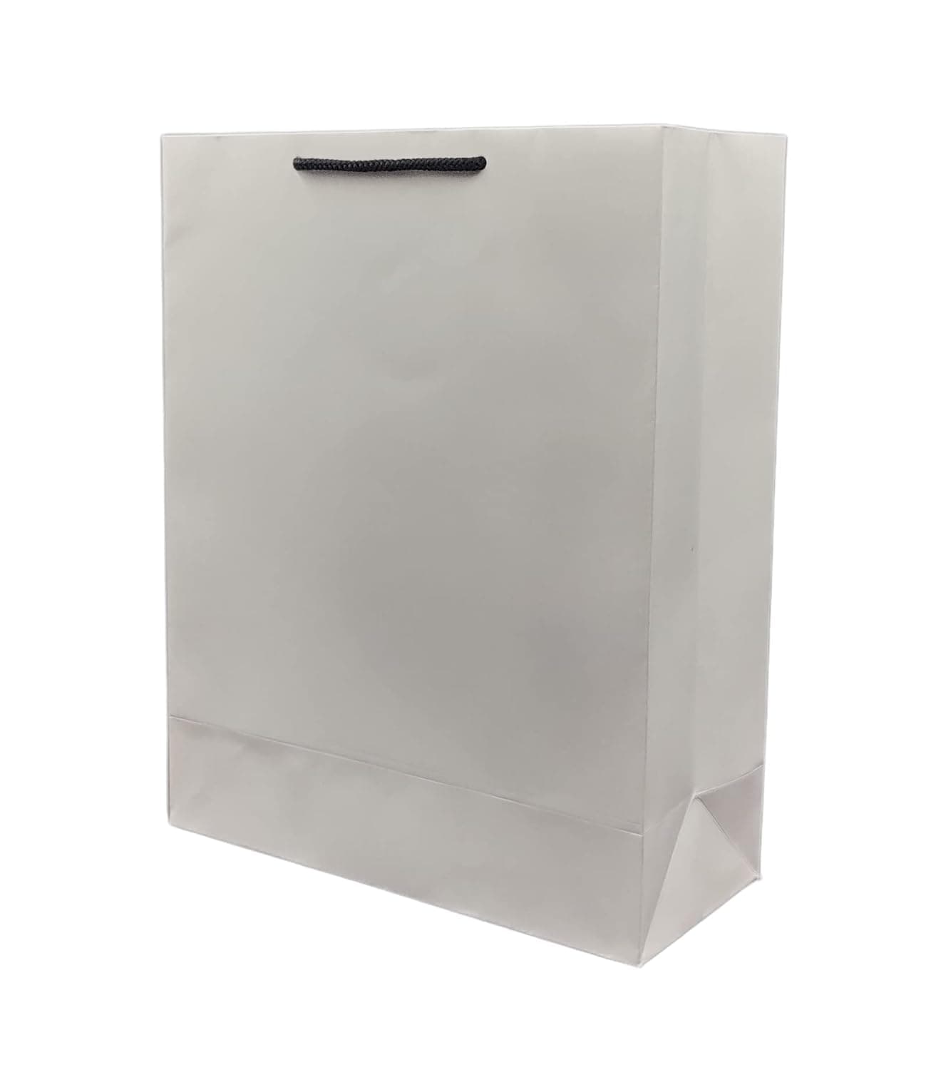 White Medium Gift Bags For Gifting, Weddings, Birthday,Holiday Presents (12x9.5x4 Inch)