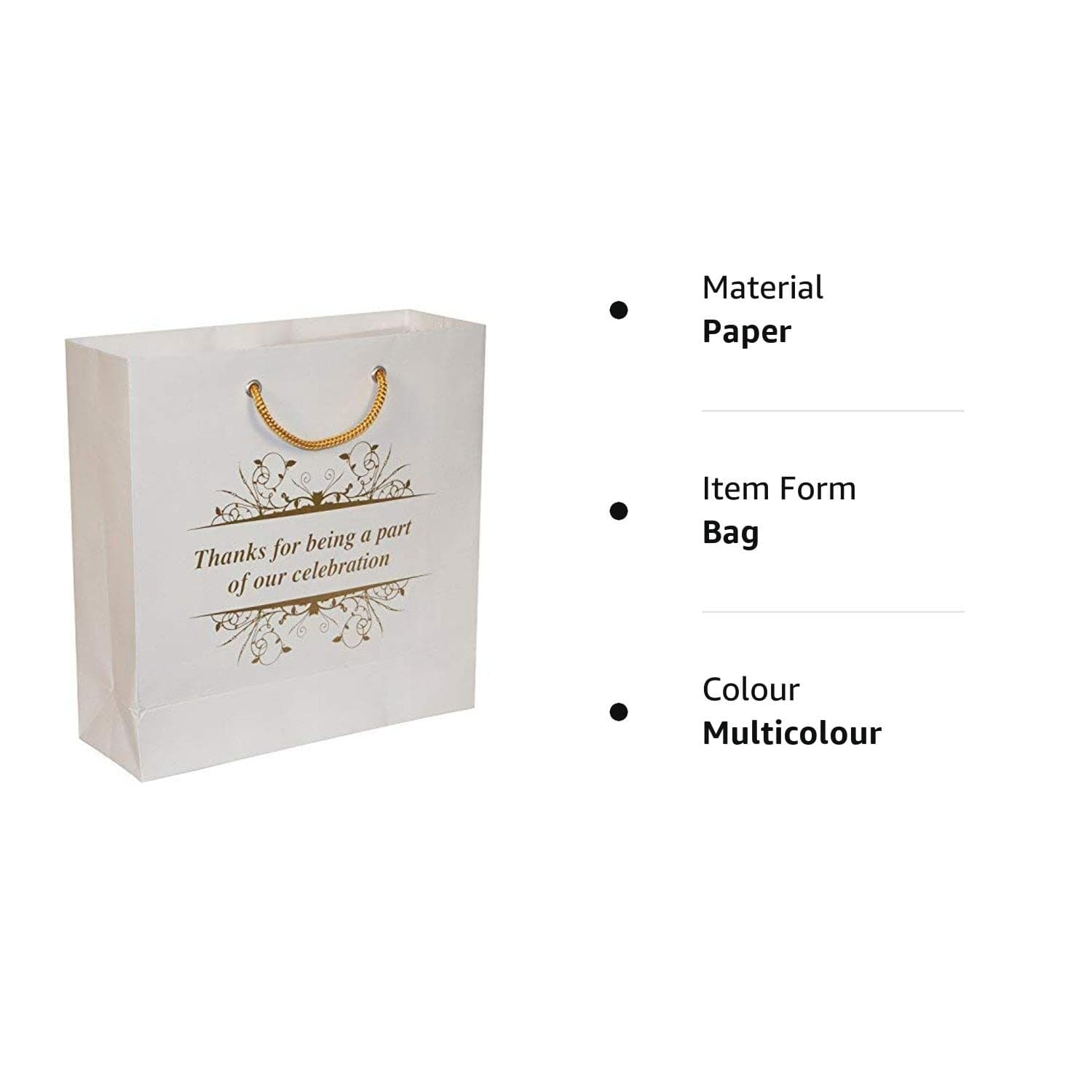 Multicolor Gifting Paper Bag (7.5x23x22 Cm)