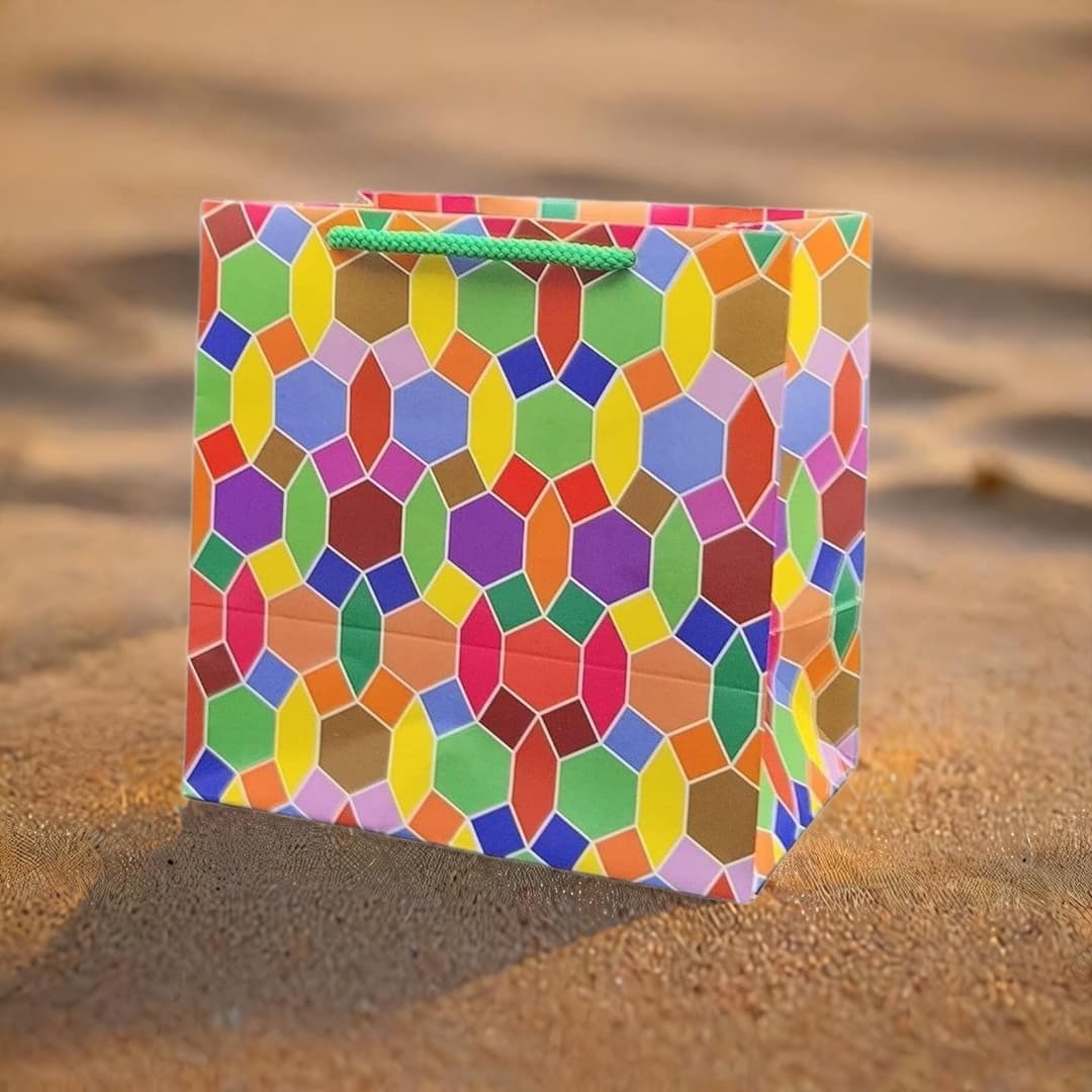 Multicolor Magic Kaleido Bag Gift Bags For Gifting | Weddings | Birthday | Holiday Presents (7x7x4.5 Inch)