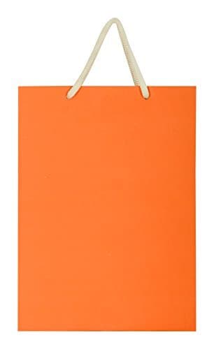 Orange Gift Bags For Gifting, Weddings, Birthday,Holiday Presents (28x20x7.5 Cm)