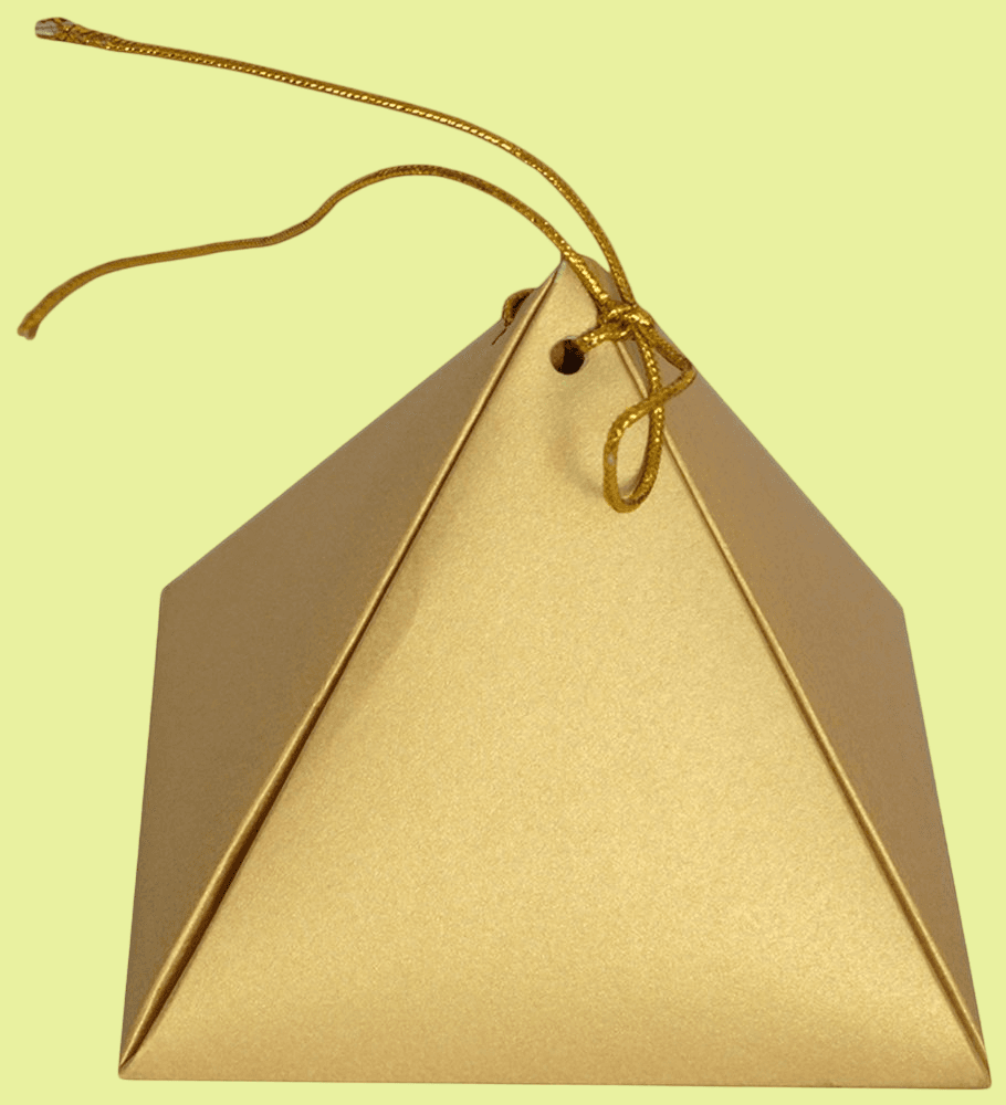 Multicolor Pyramid Chocolate Paper Bags (11.9x 11.9x 13.9 Cm) (Pack Of 10)