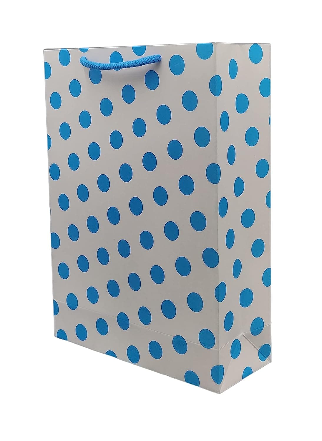 Blue Dot Paper Gift Bag (28x20x7.5Cm)