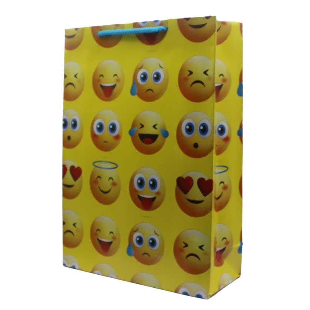 Multicolor Gift Bags For Gifting, Weddings, Birthday, Holiday Presents Emoji (28x20x7.5 Cm)