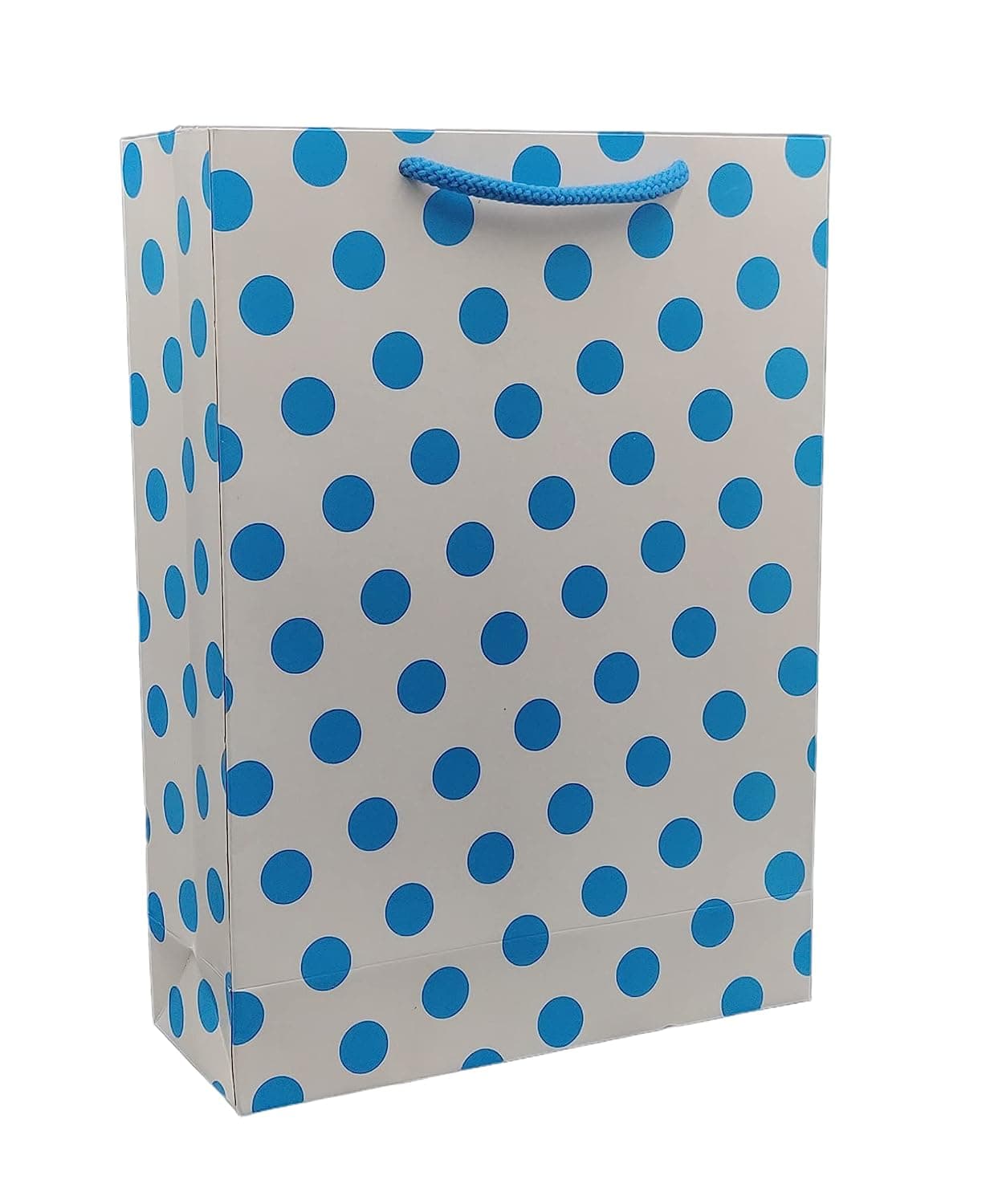 Blue Dot Paper Gift Bag (28x20x7.5Cm)
